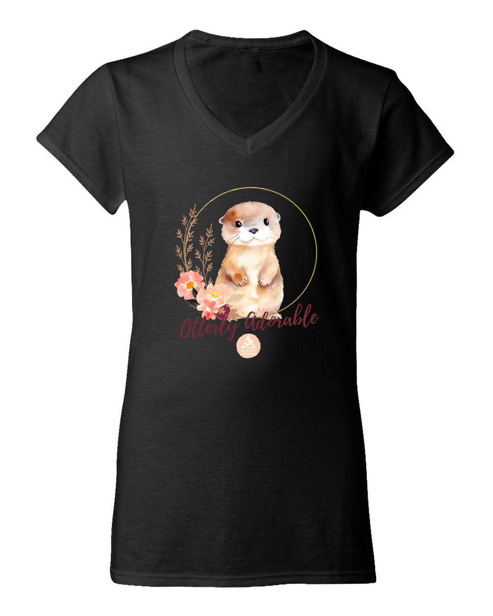 Otterly Adorable - V-Neck Ladies T-shirt
