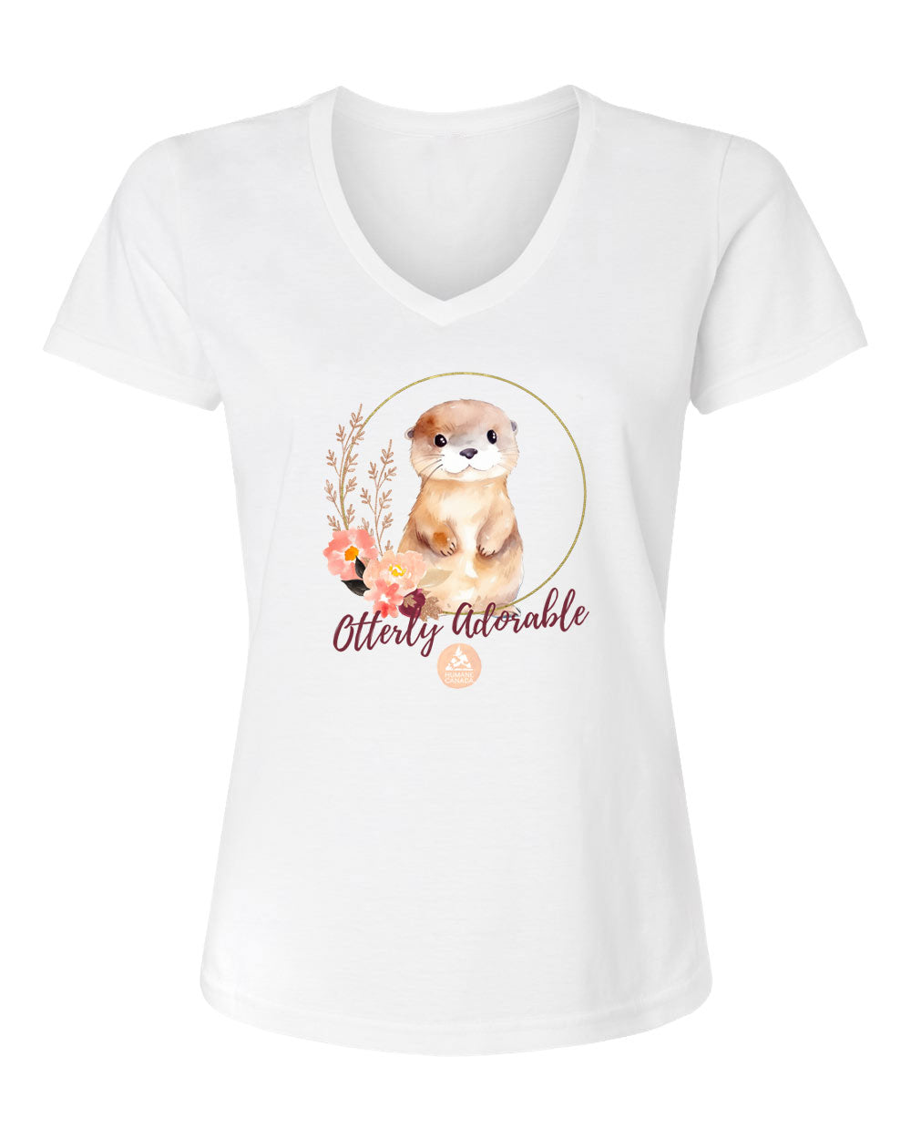 Otterly Adorable - V-Neck Ladies T-shirt