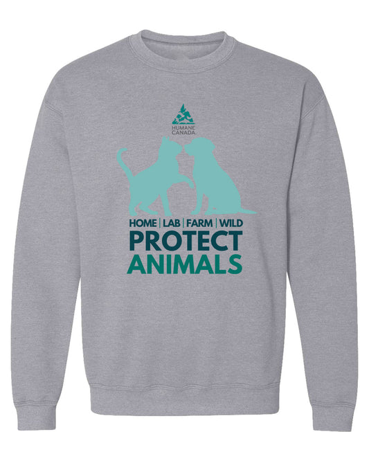 Protect Animals Dog Cat - Crewneck Sweatshirt