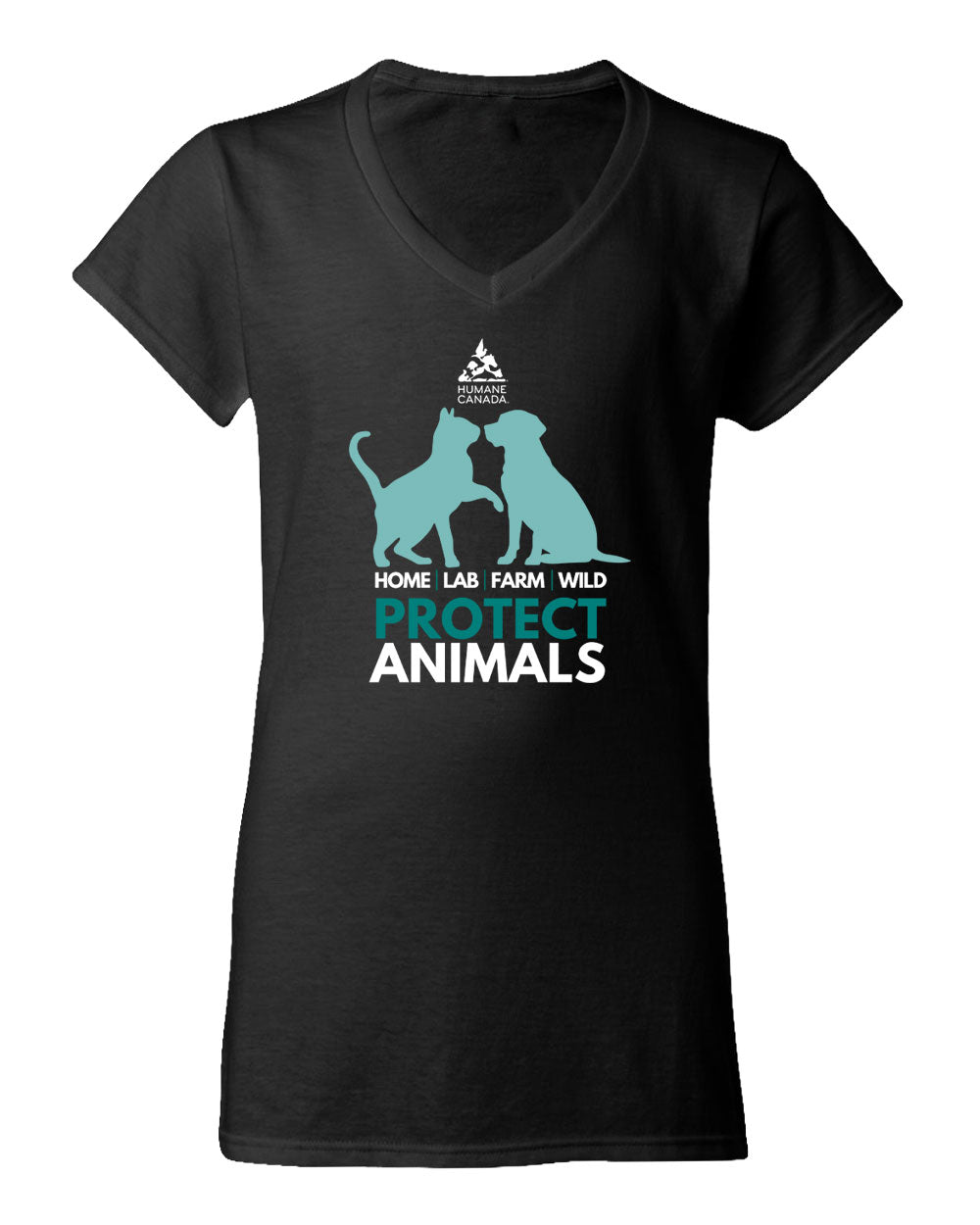 Protect Animals Dog Cat - V-Neck Ladies T-shirt