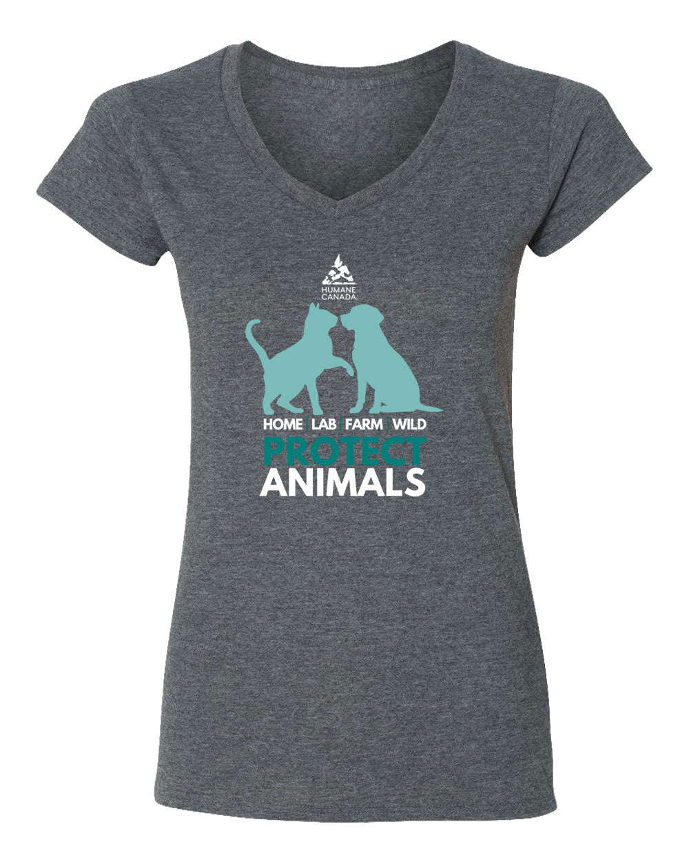 Protect Animals Dog Cat - V-Neck Ladies T-shirt