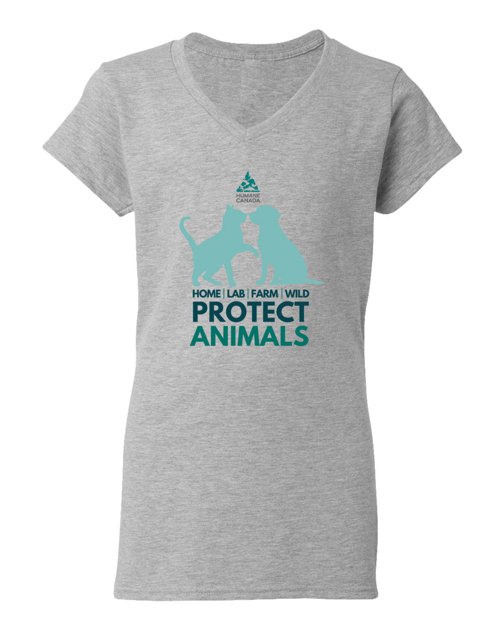 Protect Animals Dog Cat - V-Neck Ladies T-shirt