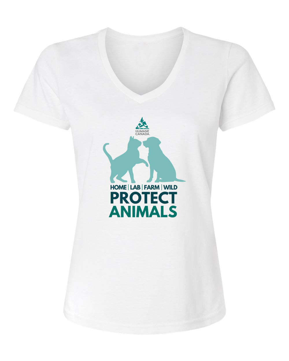 Protect Animals Dog Cat - V-Neck Ladies T-shirt