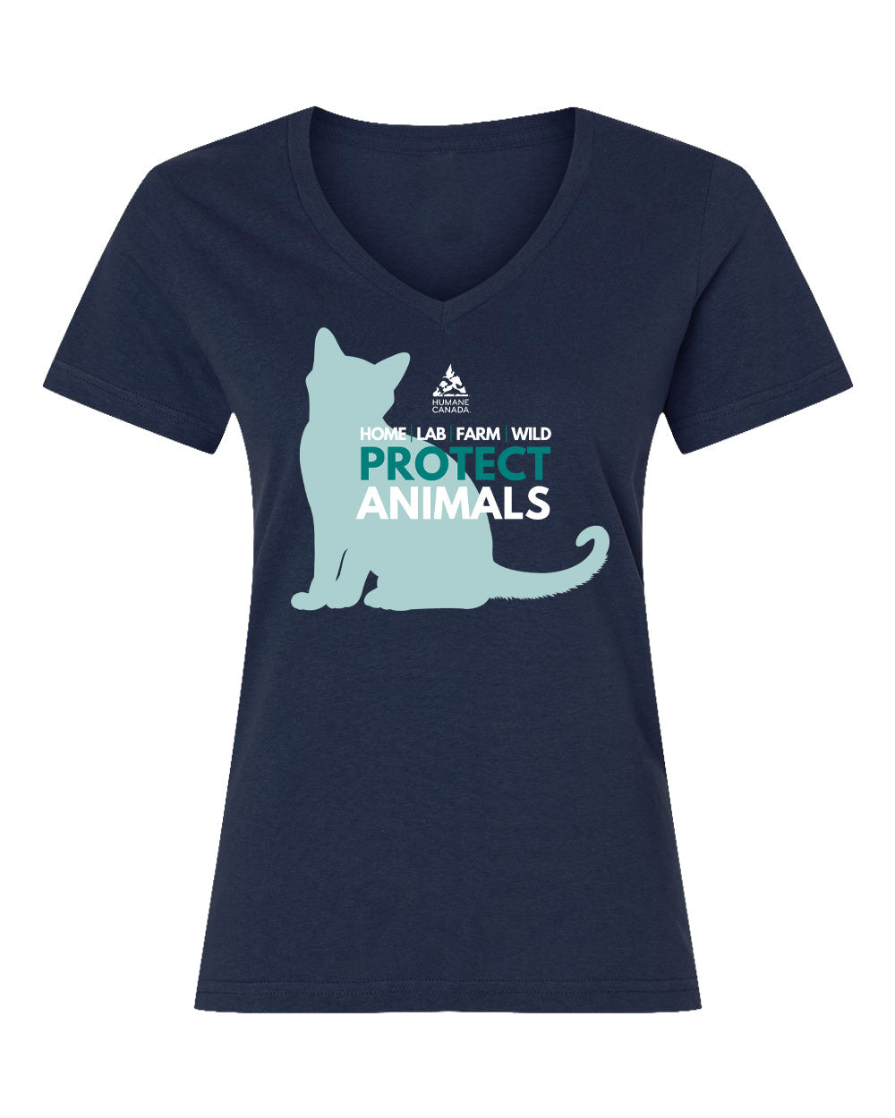 Protect Animals Cat - V-Neck Ladies T-shirt