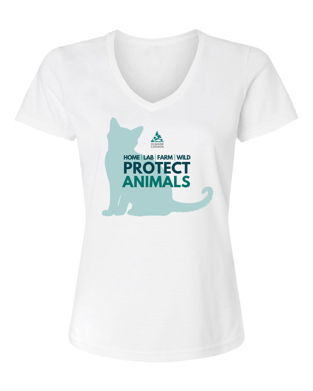 Protect Animals Cat - V-Neck Ladies T-shirt