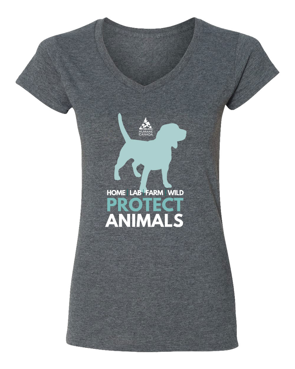 Protect Animals Dog - V-Neck Ladies T-shirt