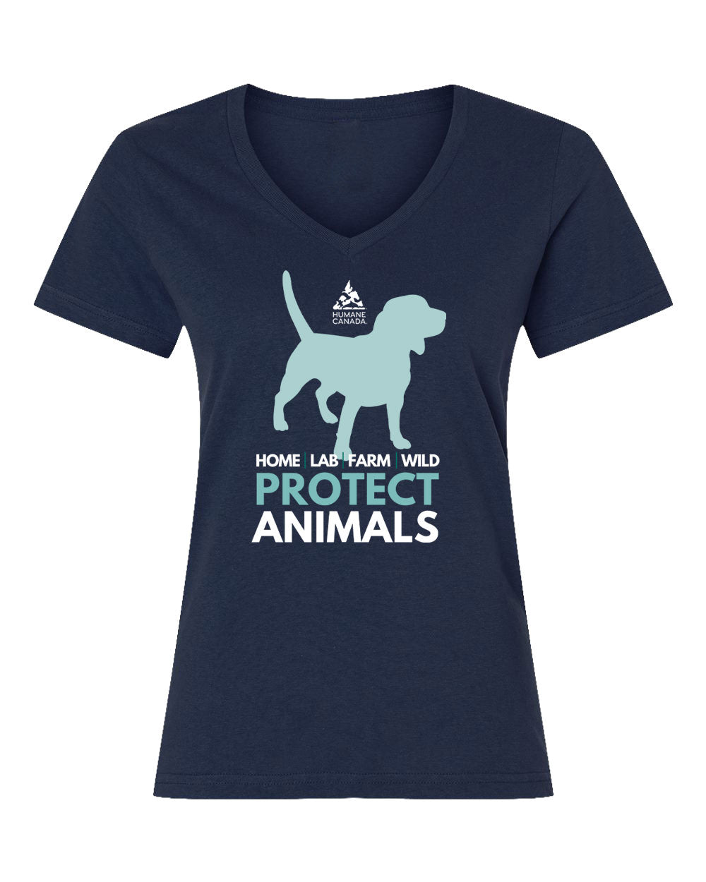 Protect Animals Dog - V-Neck Ladies T-shirt