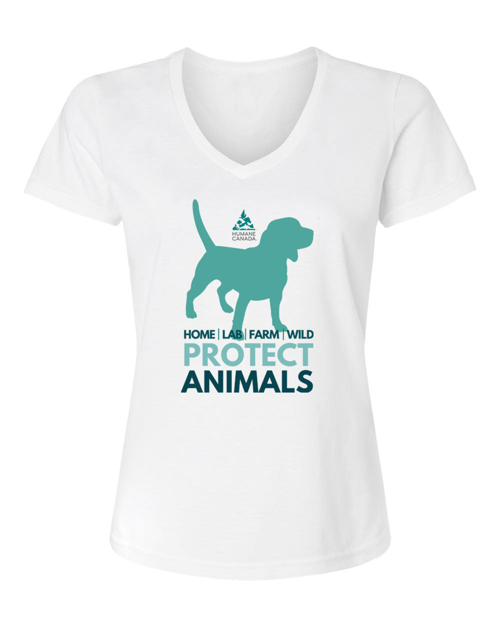 Protect Animals Dog - V-Neck Ladies T-shirt