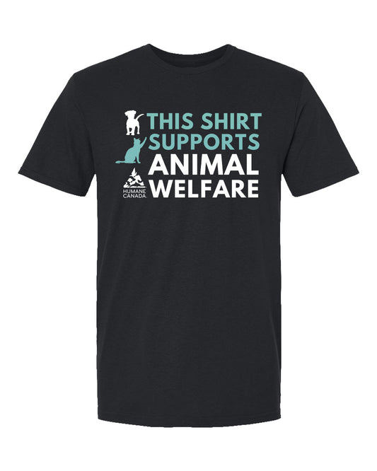 This Shirt Supports Animal Welfare - Crewneck Unisex T-shirt