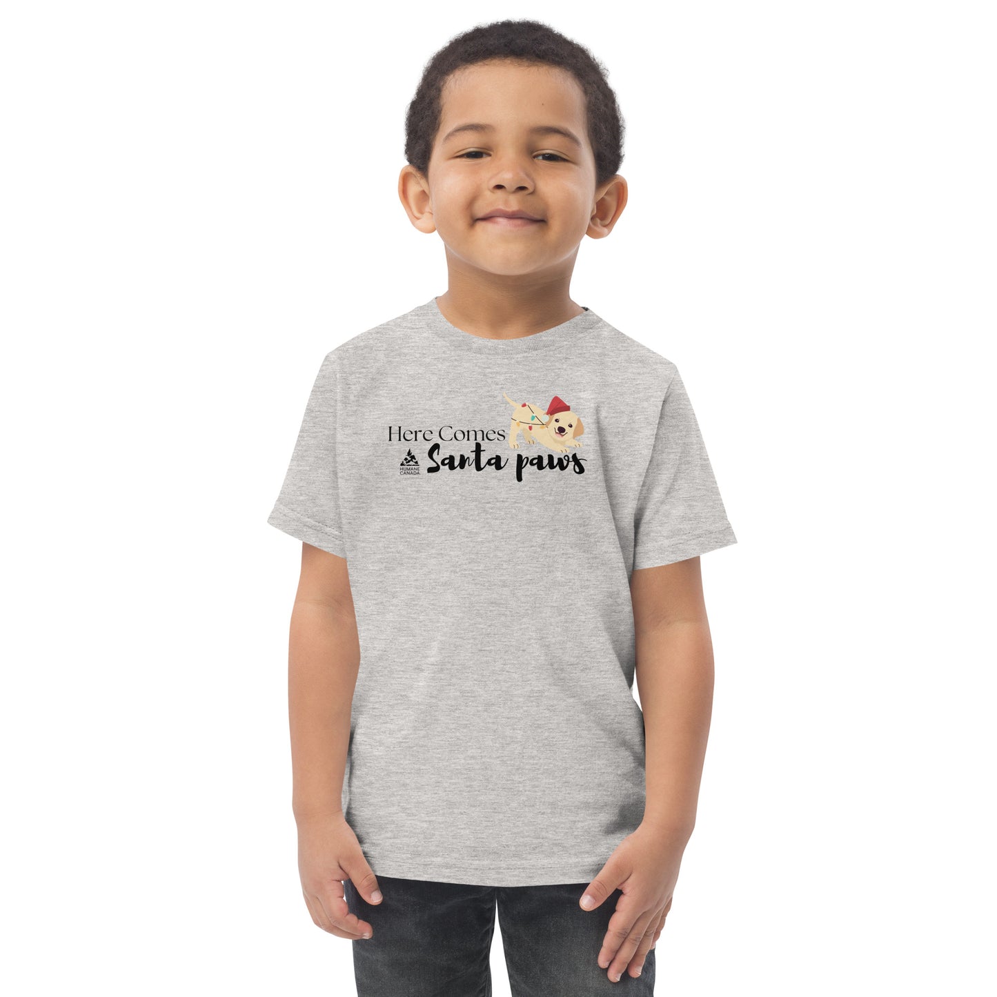 Here Comes Santa Paws Toddler jersey t-shirt