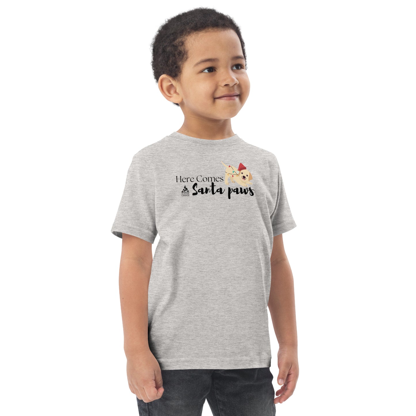 Here Comes Santa Paws Toddler jersey t-shirt