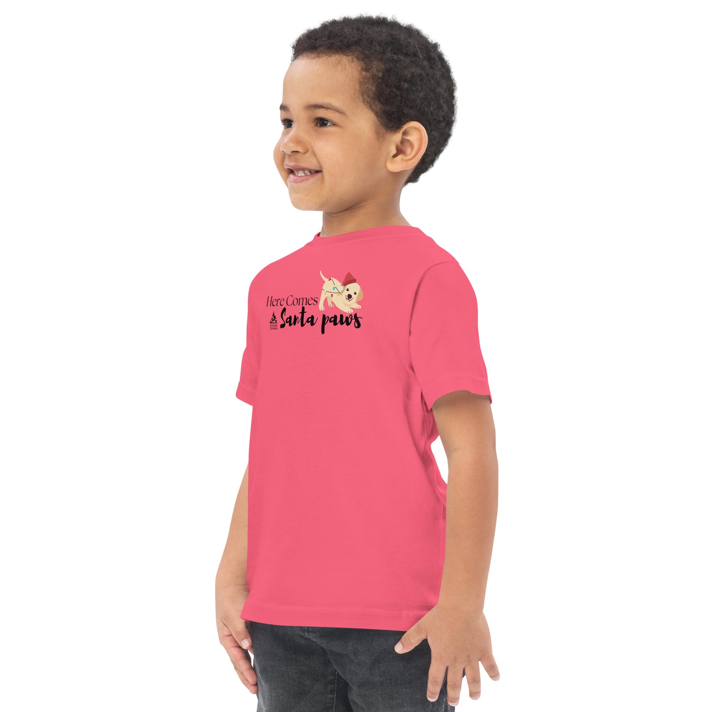 Here Comes Santa Paws Toddler jersey t-shirt