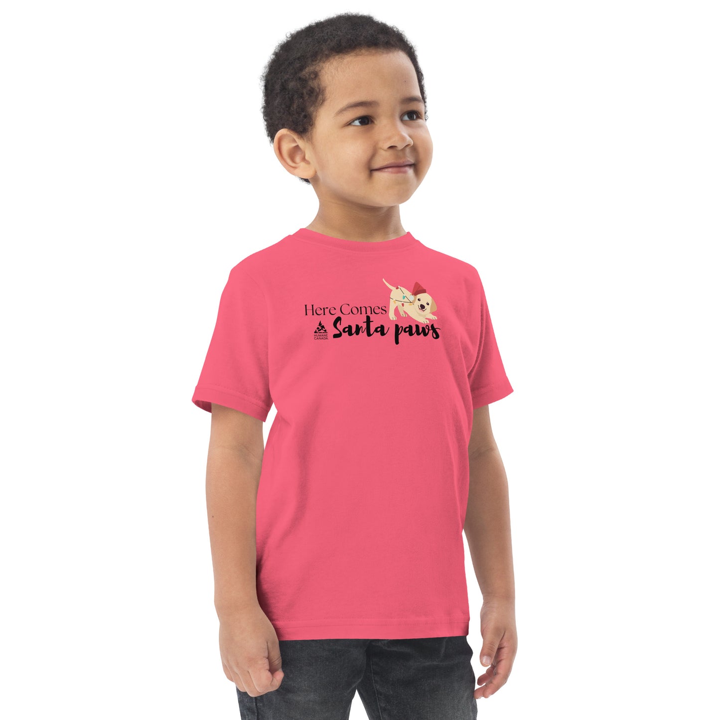 Here Comes Santa Paws Toddler jersey t-shirt