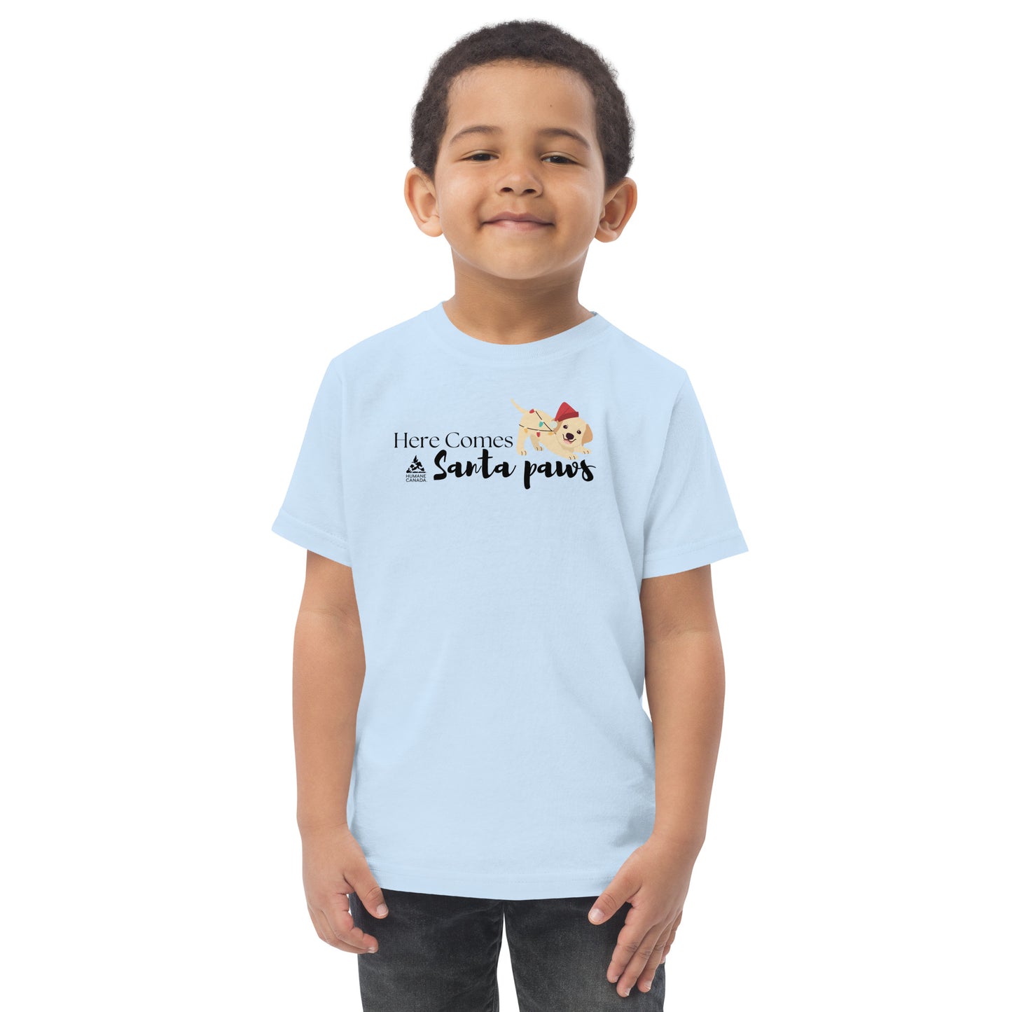 Here Comes Santa Paws Toddler jersey t-shirt