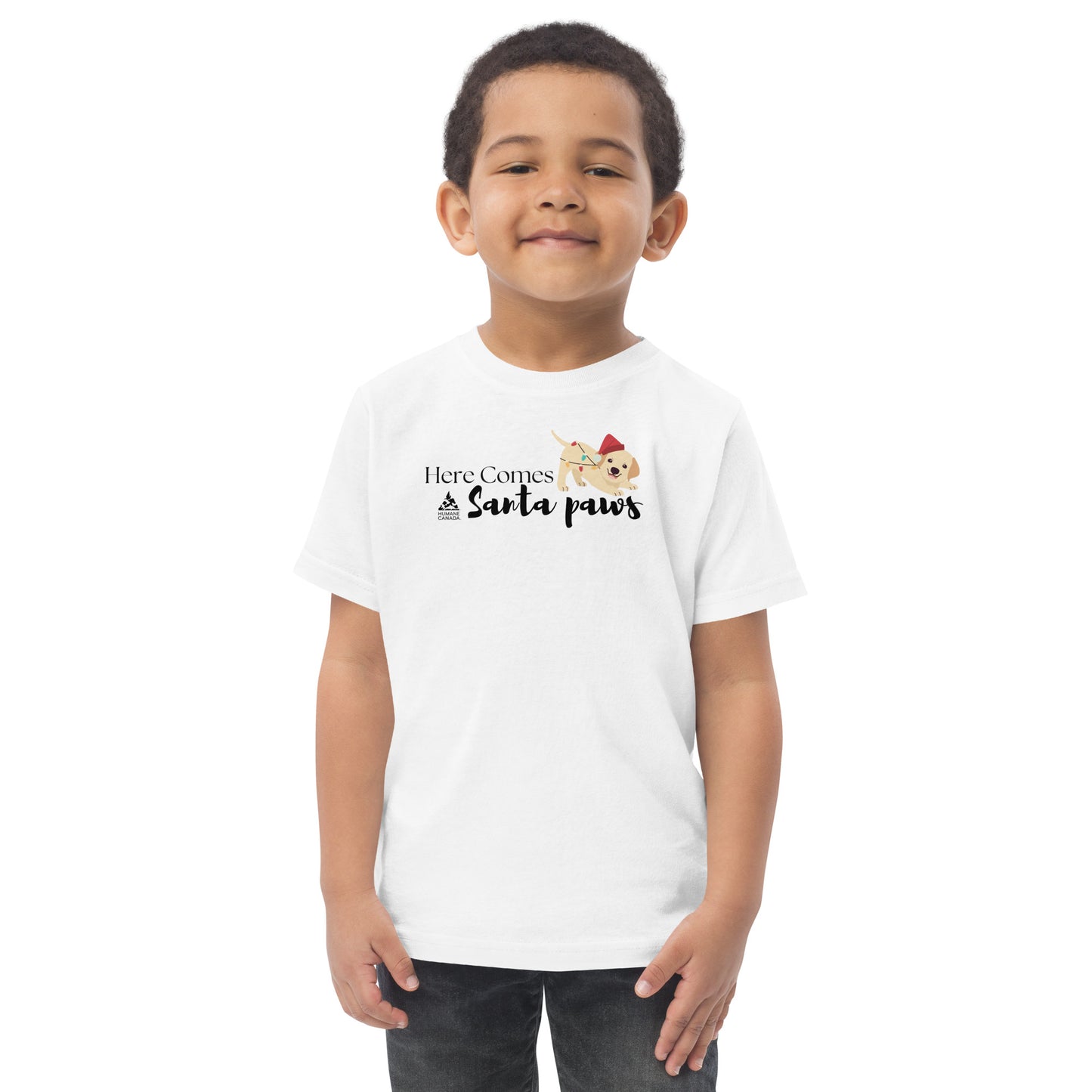 Here Comes Santa Paws Toddler jersey t-shirt