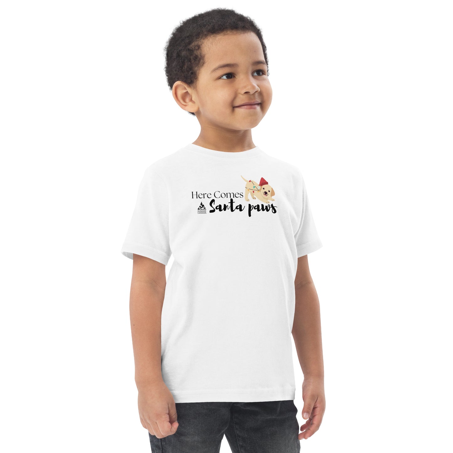 Here Comes Santa Paws Toddler jersey t-shirt