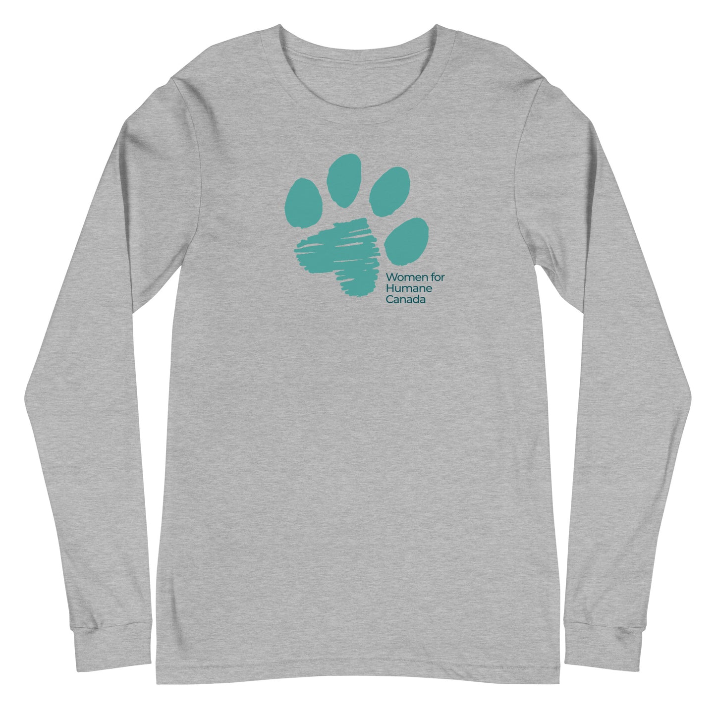 Exclusive for Women For Humane Canada Members: Paw Print - Long Sleeve Tee