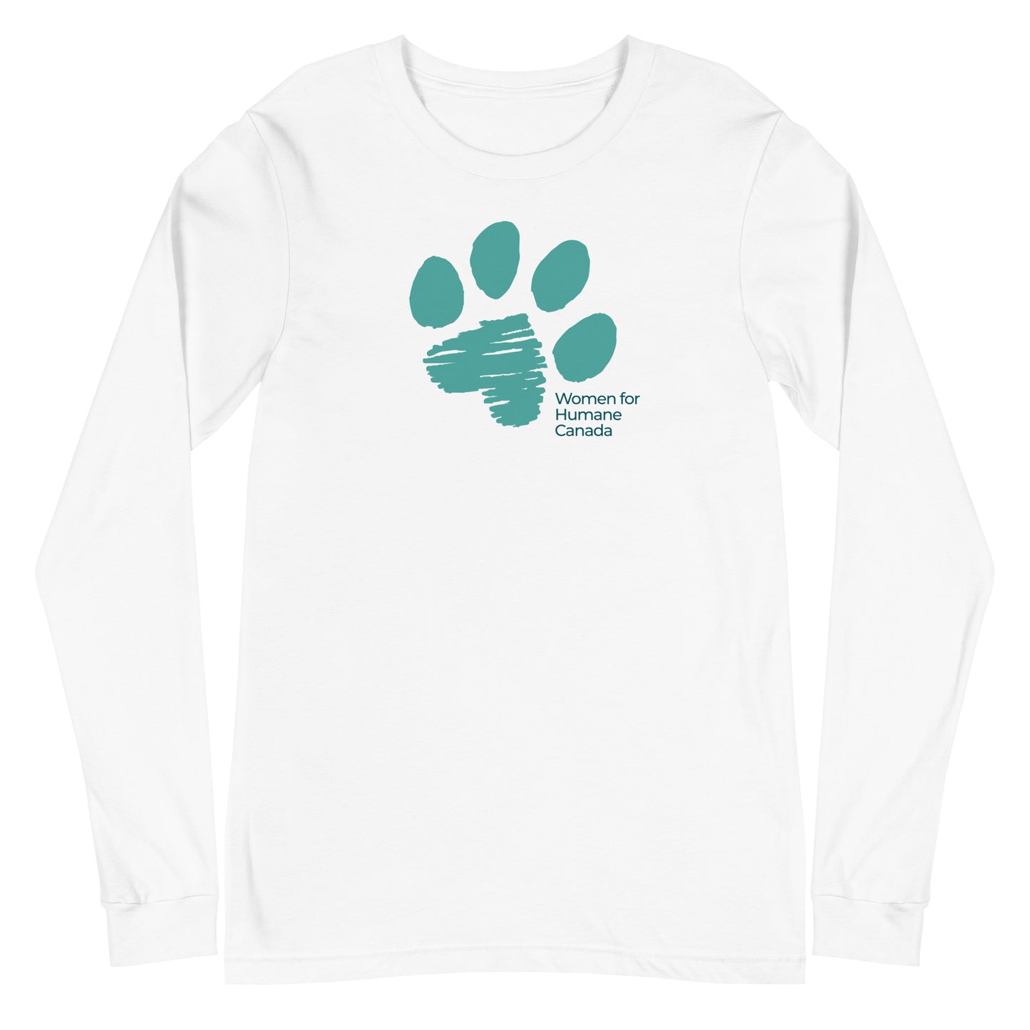 Exclusive for Women For Humane Canada Members: Paw Print - Long Sleeve Tee