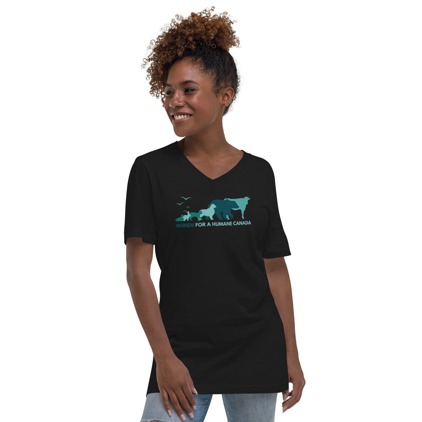 Exclusive for Women for Humane Canada - Unisex Short Sleeve V-Neck T-Shirt