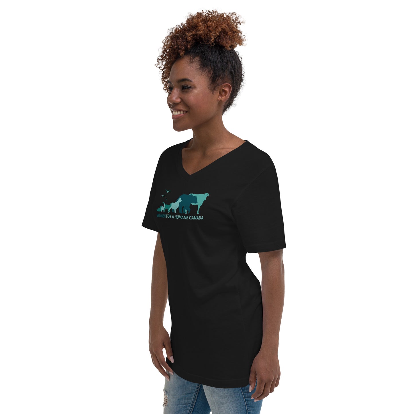 Exclusive for Women for Humane Canada - Unisex Short Sleeve V-Neck T-Shirt