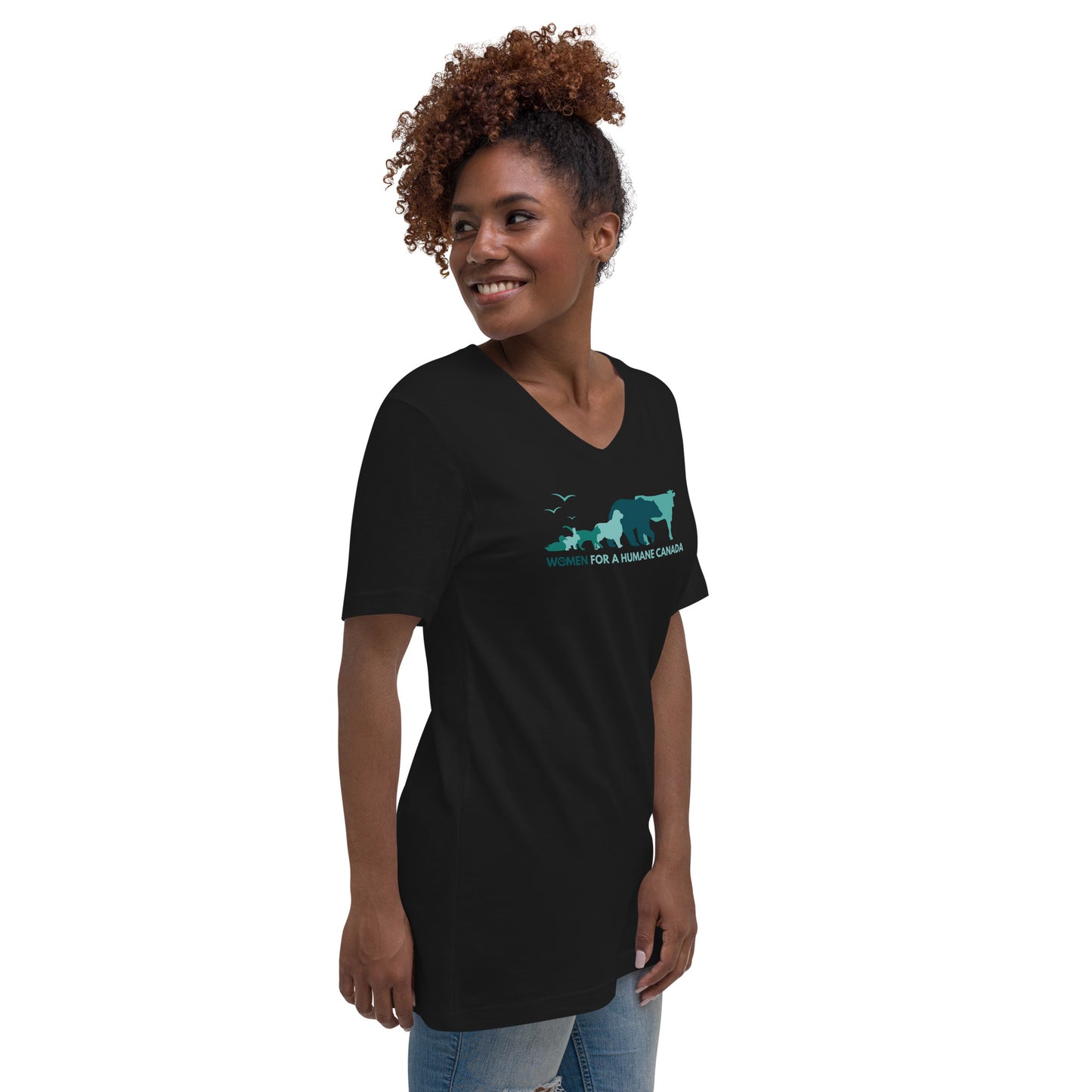 Exclusive for Women for Humane Canada - Unisex Short Sleeve V-Neck T-Shirt