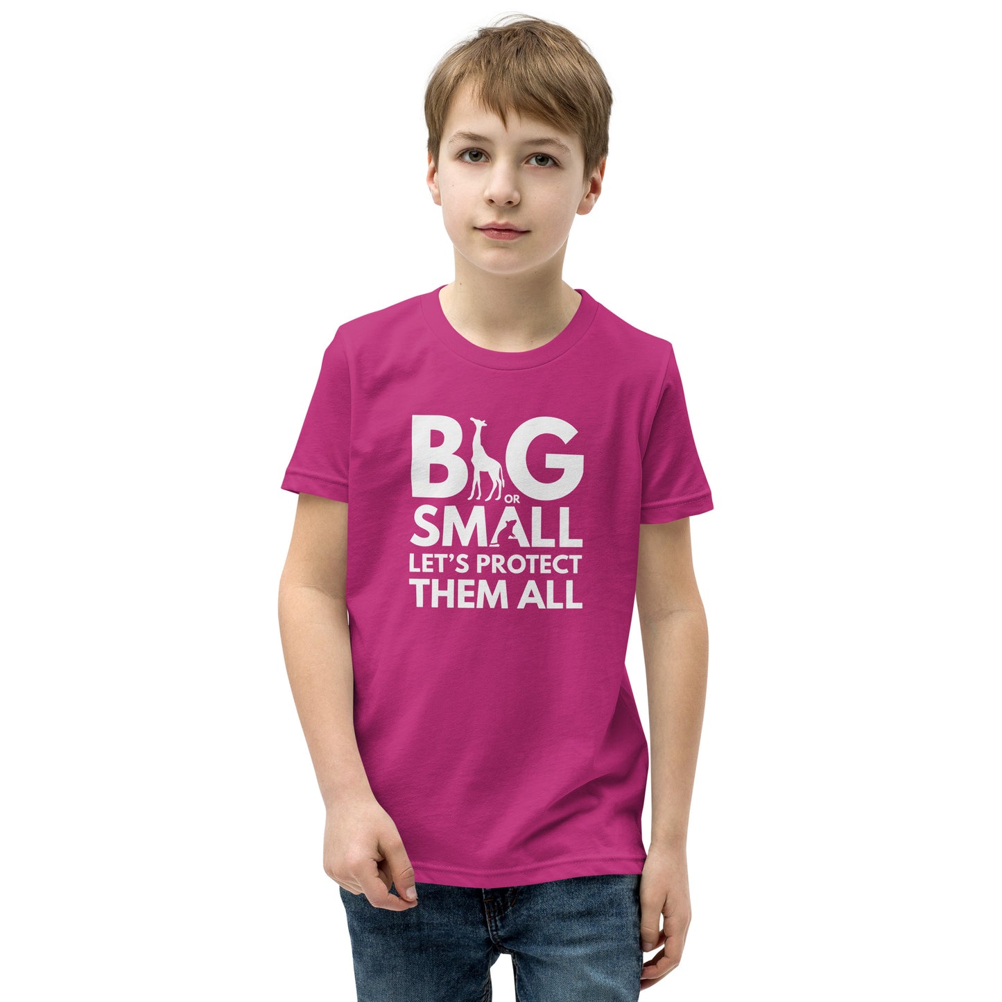 Big Or Small, Let's Protect Them All - Youth Short Sleeve T-Shirt